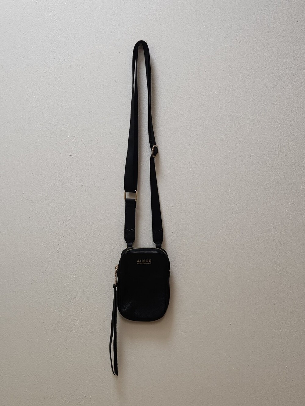AIMEE KESTENBERG Leather Black Crossbody Adjustable Strap Bag - Picture 2 of 8